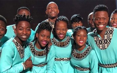 Ndlovu Youth Choir flies the African flag