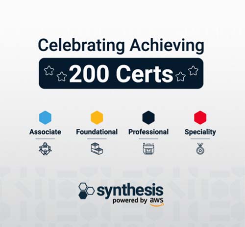 Synthesis Hits Major Milestone of 200 AWS Certifications 